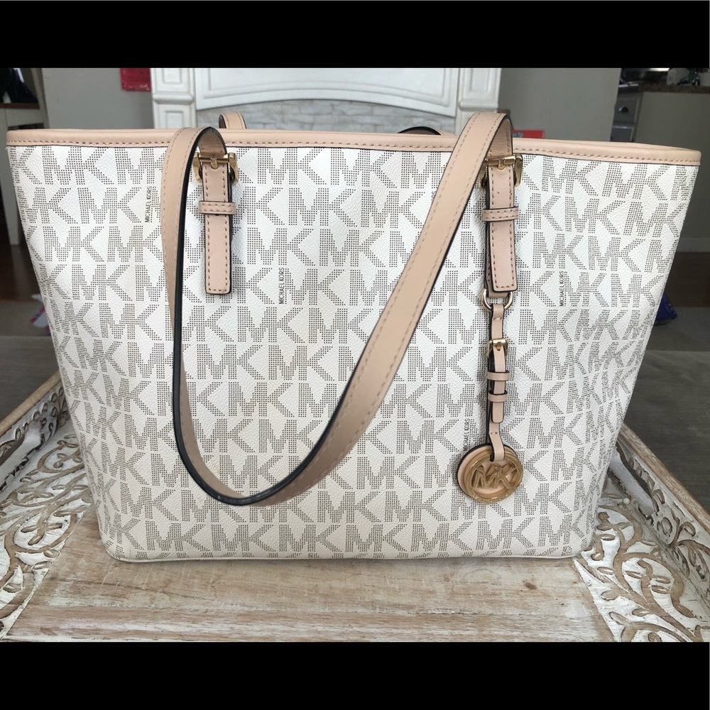 Michael Kors Signature White Tote
